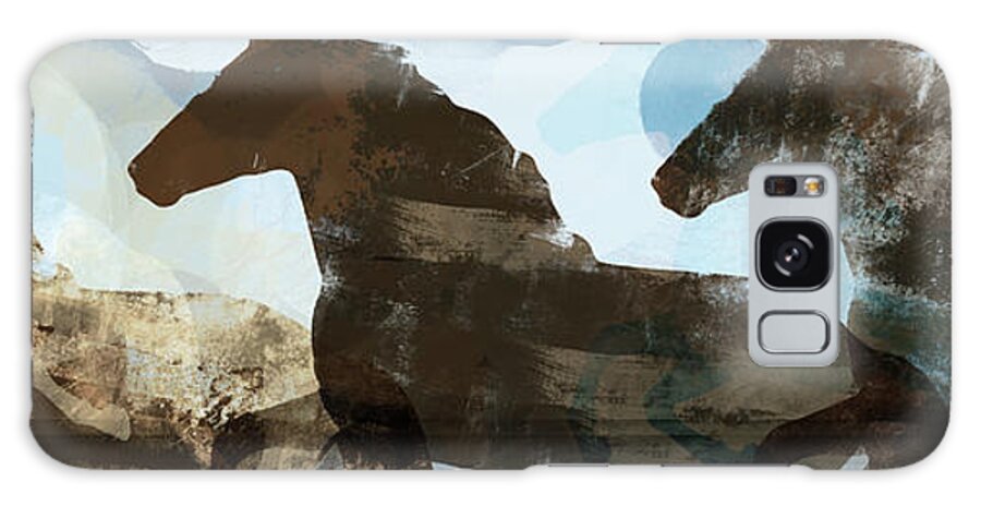 Horses Galaxy Case featuring the digital art Lively Spirit I by Dan Meneely