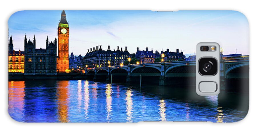 Gothic Style Galaxy Case featuring the photograph London Big Ben And Westminster Bridge by Mbbirdy