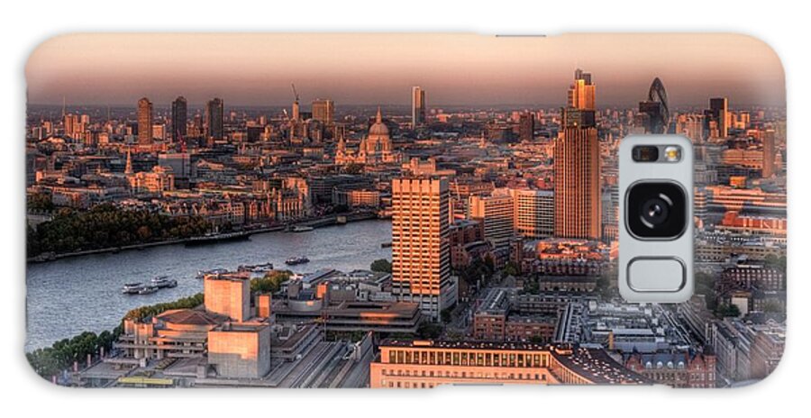 Cityscape Galaxy Case featuring the photograph London Cityscape At Sunset by Michael Lee