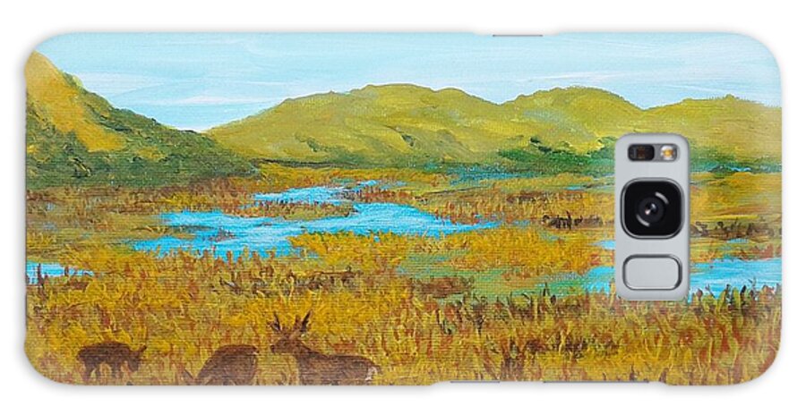 Los Osos Galaxy Case featuring the painting Los Osos Marshland by Katherine Young-Beck