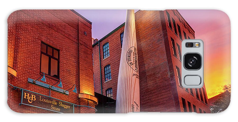 America Galaxy Case featuring the photograph Louisville Slugger at Sunset - Louisville Kentucky Skyline by Gregory Ballos
