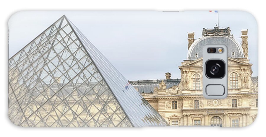 Louvre Palace And Pyramid Ii Galaxy Case featuring the photograph Louvre Palace And Pyramid II by Cora Niele