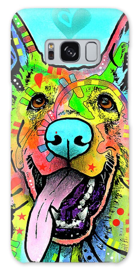 Dog Galaxy Case featuring the mixed media Love And A Dog by Dean Russo
