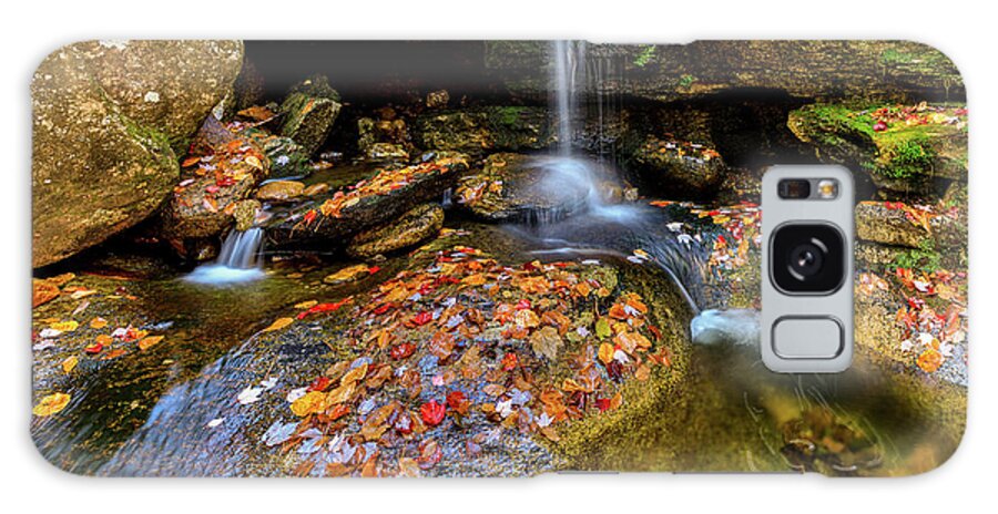 Diana's Baths; New Hampshire; New England; Waterfall; Falls; Autumn; Fall; Season; Color; Colorful; Leaves; Rocks; Romantic; Love; Heart; Beat; Relationship; Tender; Emotion; Desire; Landscape; Rob Davies; Photography; Conway; No Person Galaxy Case featuring the photograph Love Heart by Rob Davies
