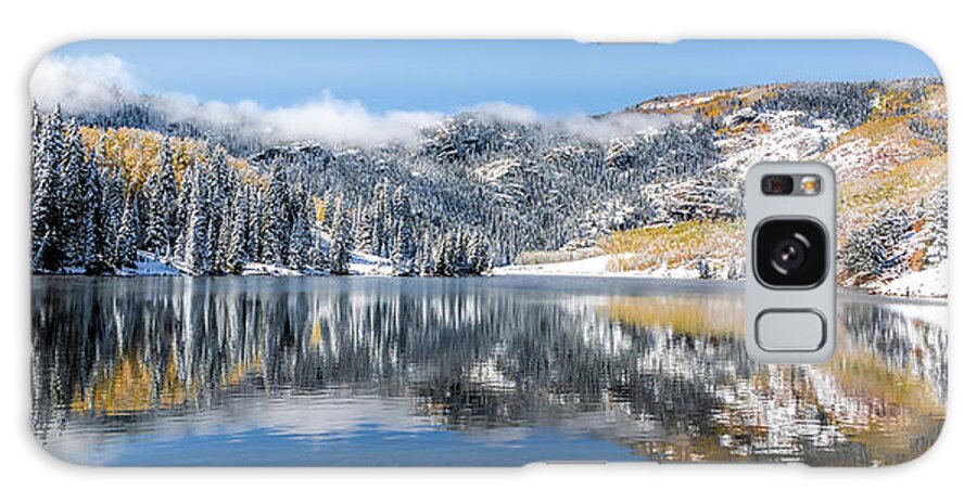 Lower Cataract Lake Galaxy Case featuring the photograph Lower Cataract Lake after the Snow Storm by Stephen Johnson