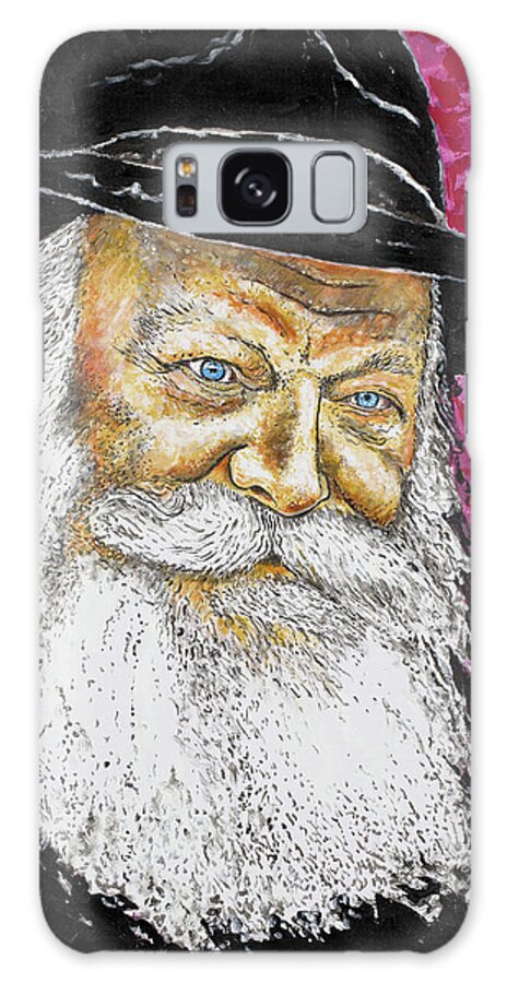 Rabbi Galaxy Case featuring the painting Lubavitcher Rebbe Pinkish by Yom Tov Blumenthal