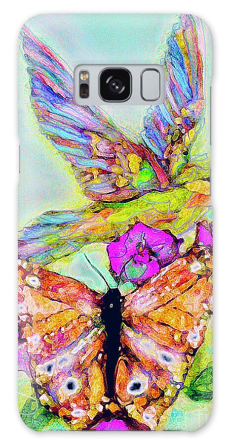 Luminous Galaxy Case featuring the painting Garden Friends by Bonnie Marie
