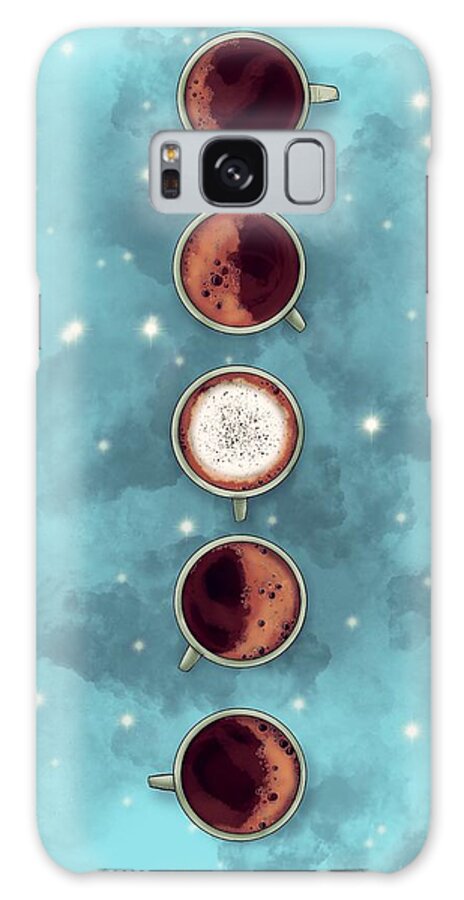 Coffee Galaxy Case featuring the drawing Lunar Coffee by Ludwig Van Bacon