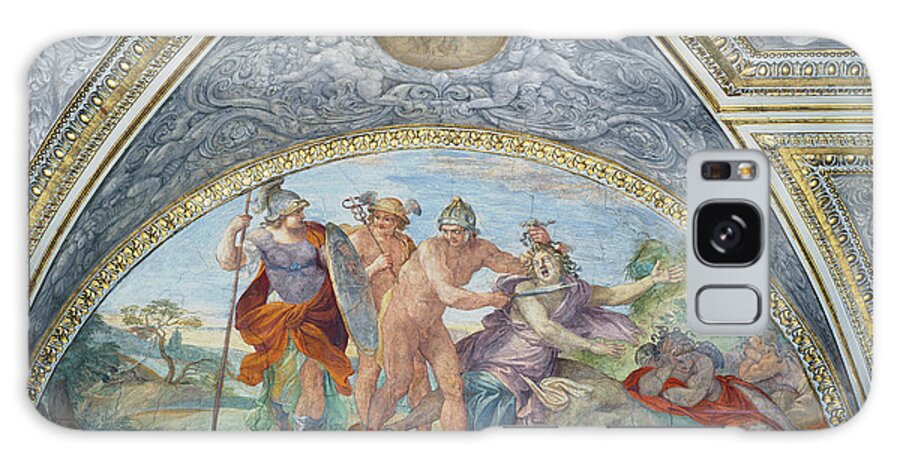 Armour Galaxy Case featuring the painting Lunette Depicting Perseus Slaying The Medusa, From The 'camerino', 1596 by Annibale Carracci