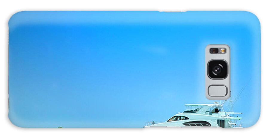 Water's Edge Galaxy Case featuring the photograph Luxury Yachts Sailing In A Tropical by Apomares