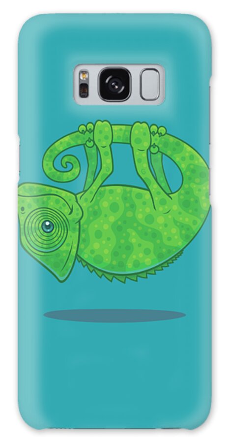 Chameleon Galaxy Case featuring the digital art Magical Chameleon by John Schwegel