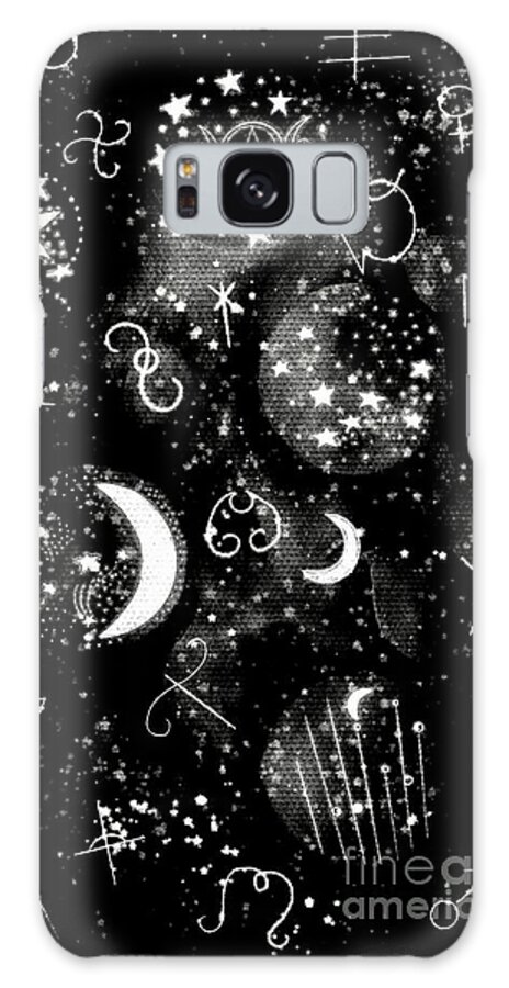 Magical Galaxy Case featuring the mixed media Magical Symbols by Laurie's Intuitive