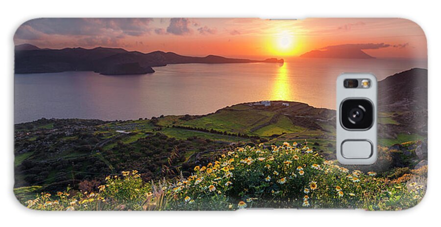 Aegean Sea Galaxy Case featuring the photograph Magnificent Greek Sunset by Evgeni Dinev