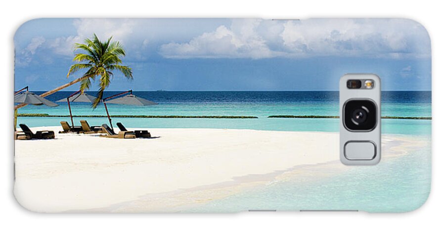 Tranquility Galaxy Case featuring the photograph Maldives Halaveli Beach, Ari Atoll by © Marie-ange Ostré