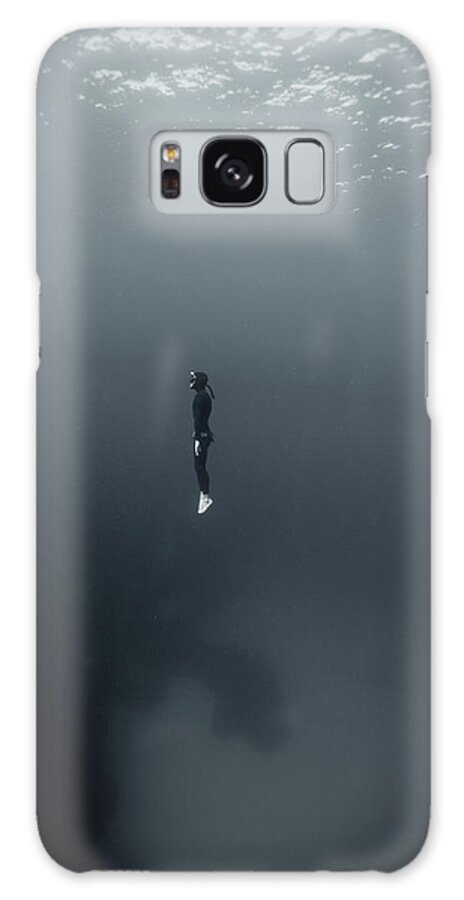 Underwater Galaxy Case featuring the photograph Man In Underwater by Underwater Graphics