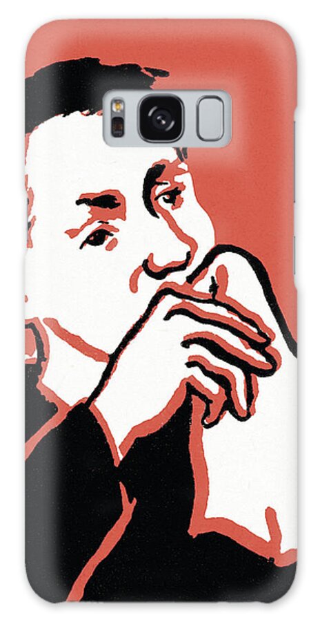 Adult Galaxy Case featuring the drawing Man with a Handkerchief by CSA Images