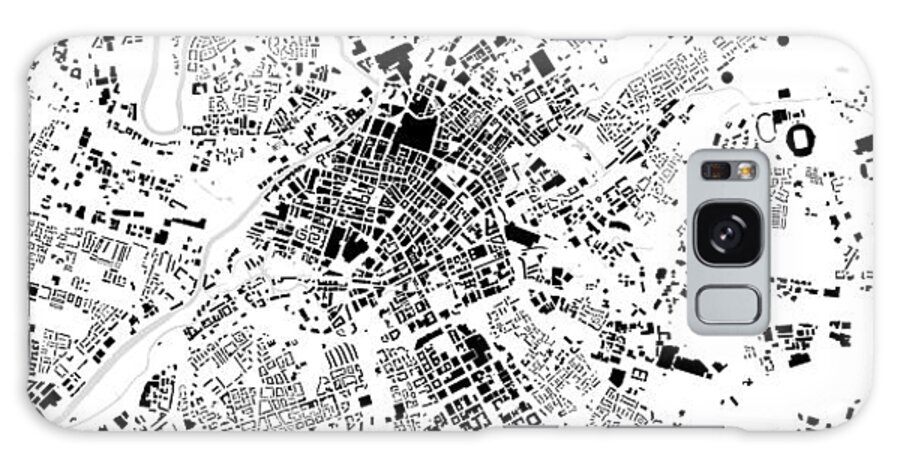 City Galaxy Case featuring the digital art Manchester building map by Christian Pauschert