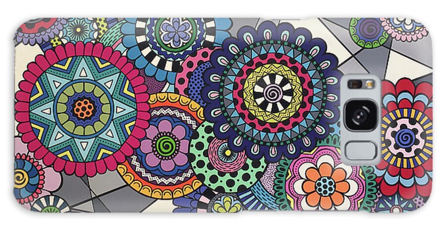 Mandala Galaxy Case featuring the painting Mandalas In Bloom by Beth Ann Scott