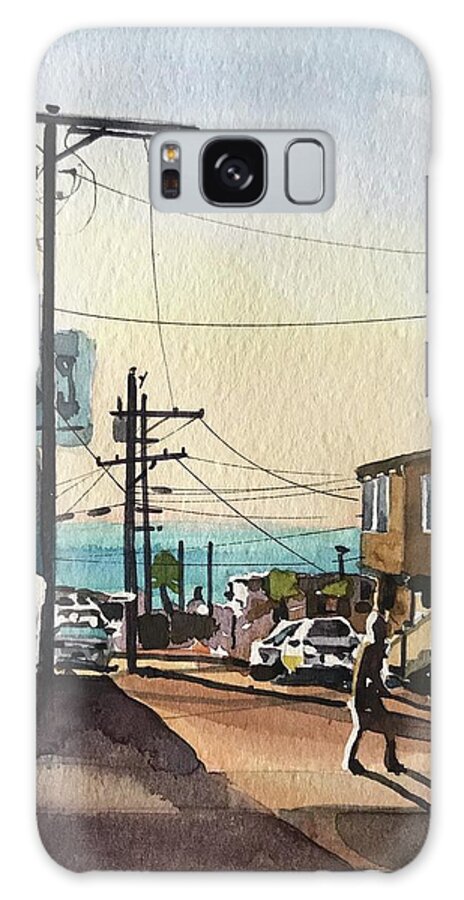 Manhattan Beach Galaxy Case featuring the painting Manhattan Beach #63 by Luisa Millicent