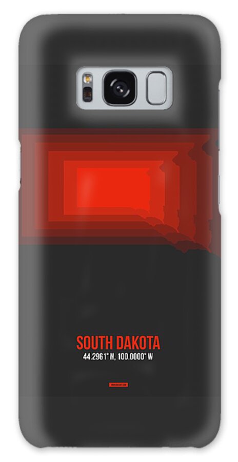 South Dakota Galaxy Case featuring the digital art Map of South Dakota by Naxart Studio