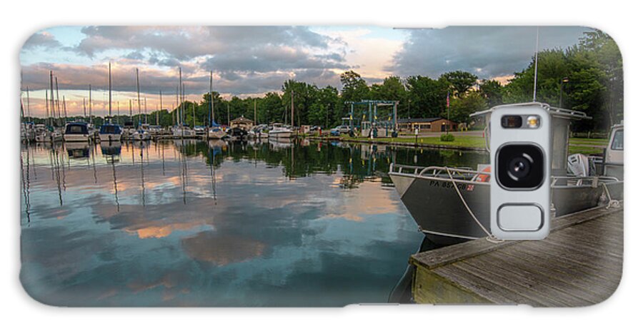 Marina Under The Clouds Galaxy Case featuring the photograph Marina Under The Clouds by Fivefishcreative