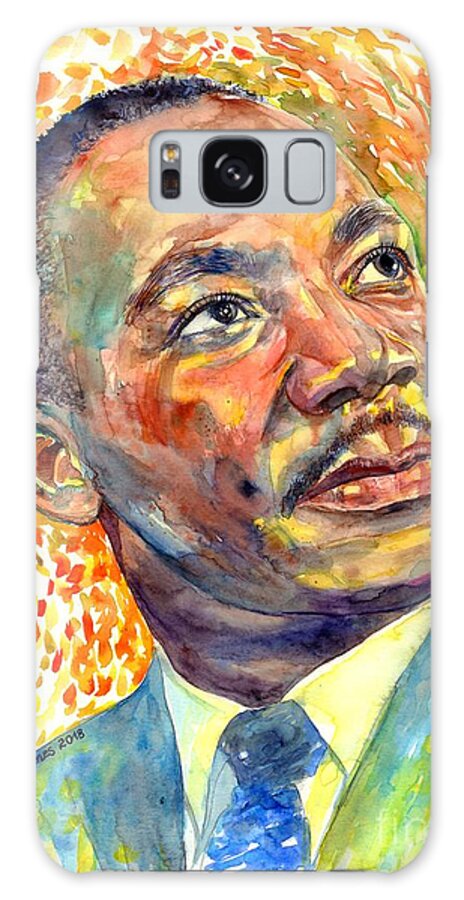Martin Luther King Jr Galaxy Case featuring the painting Martin Luther King Jr portrait by Suzann Sines