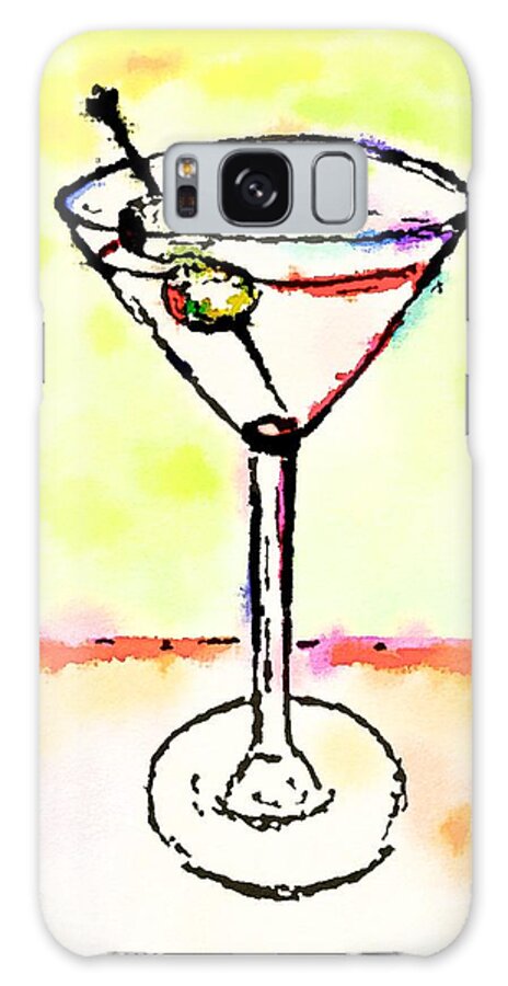 Martini Galaxy Case featuring the mixed media Martini Anyone 6 by Vanessa Katz