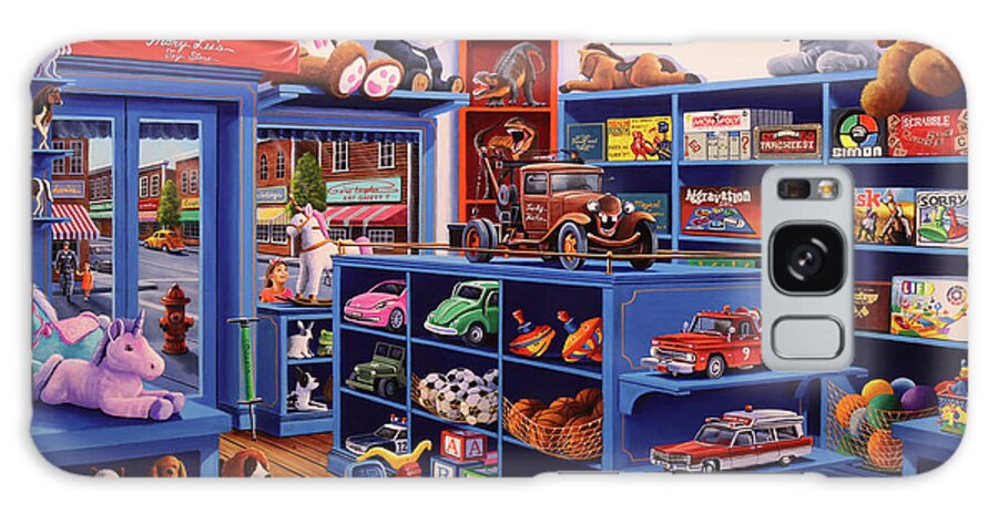 Mary Lee's Toy Store Galaxy Case featuring the painting Mary Lee's Toy Store by Geno Peoples