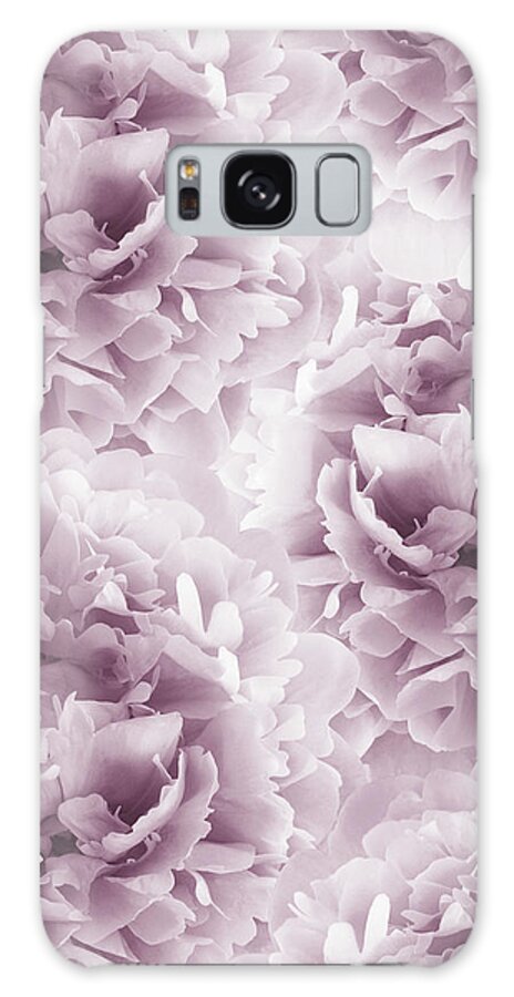 Collage Galaxy Case featuring the photograph Mauve Peonies Dream #1 #floral #decor #art by Anitas and Bellas Art