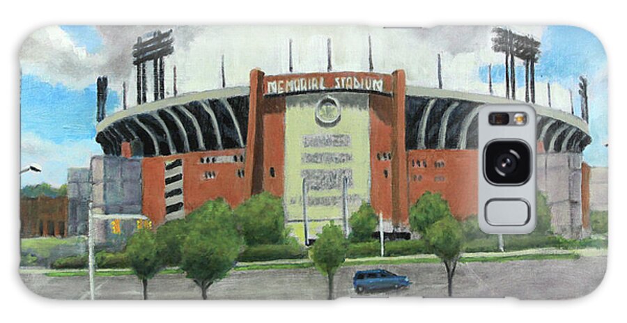 Baltimore Galaxy Case featuring the painting Memorial Stadium by David Zimmerman
