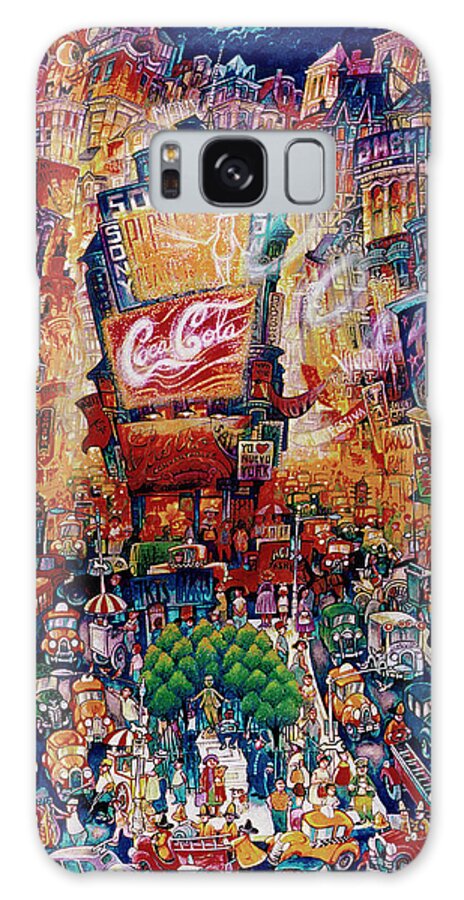 Memories Of Times Square Galaxy Case featuring the painting Memories Of Times Square by Bill Bell