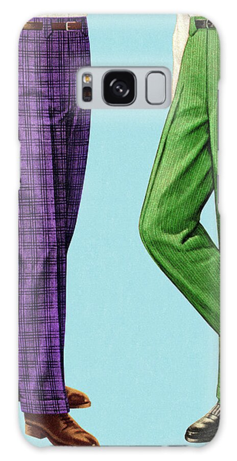 Adult Galaxy Case featuring the drawing Men Wearing Purple and Green Pants by CSA Images