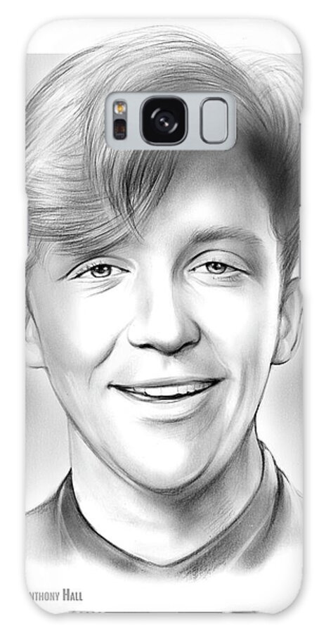 Anthony Michael Hall Galaxy Case featuring the drawing Michael Anthony Hall by Greg Joens