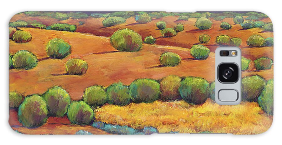 Contemporary Southwest Galaxy Case featuring the painting Midnight Sagebrush by Johnathan Harris