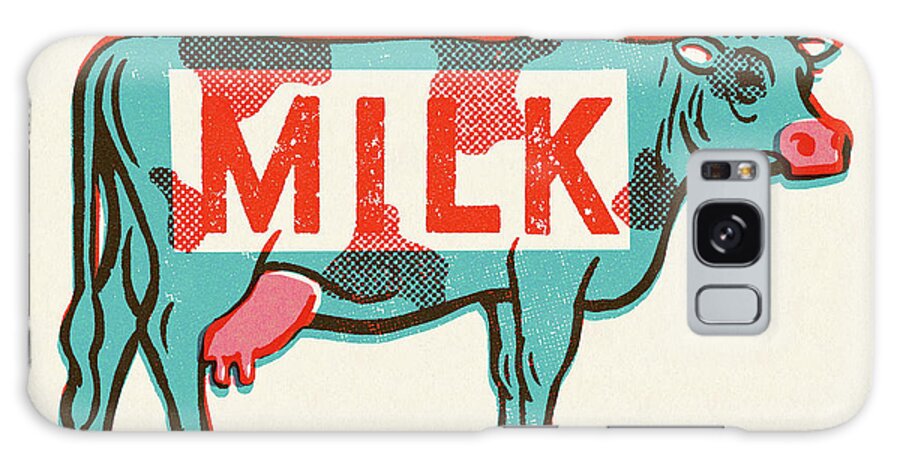 Agriculture Galaxy Case featuring the drawing Milk Cow by CSA Images