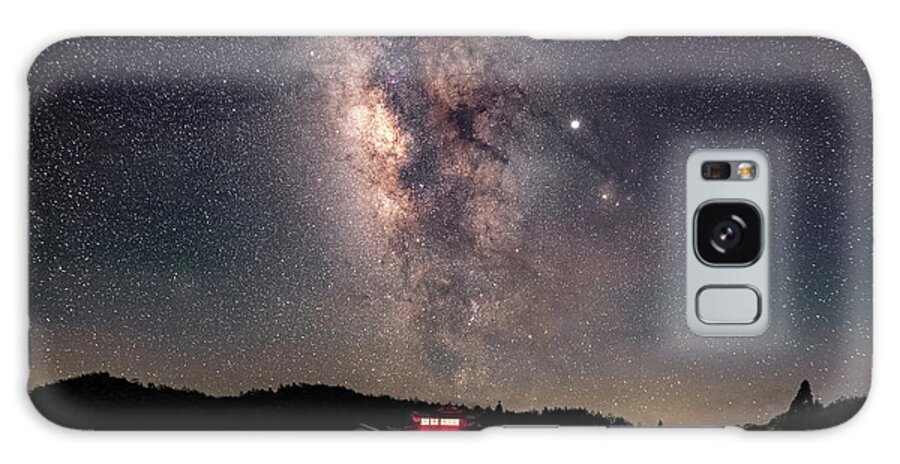 Milky Way Galaxy Case featuring the photograph Milky Way over the TianPing Mountain Lake Temple by William Dickman
