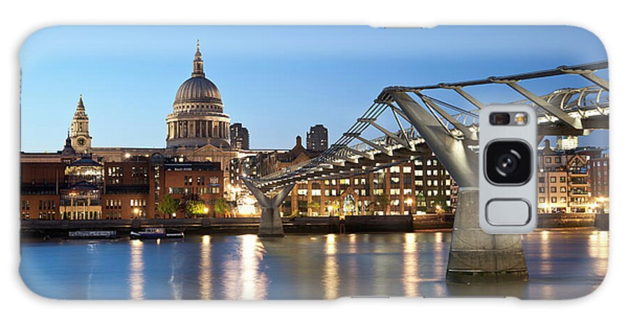 London Millennium Footbridge Galaxy Case featuring the photograph Millenium Bridge And St. Pauls, London by John Harper