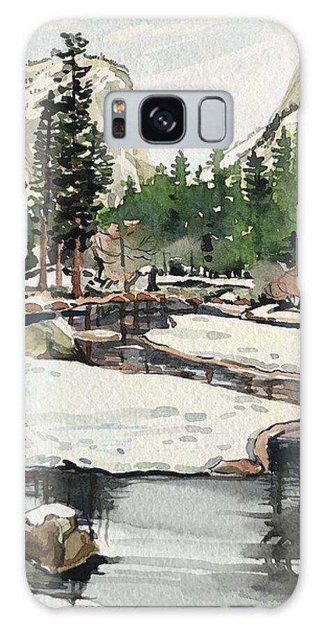 Yosemite Galaxy Case featuring the painting Mirror Lake Yosemite by Luisa Millicent