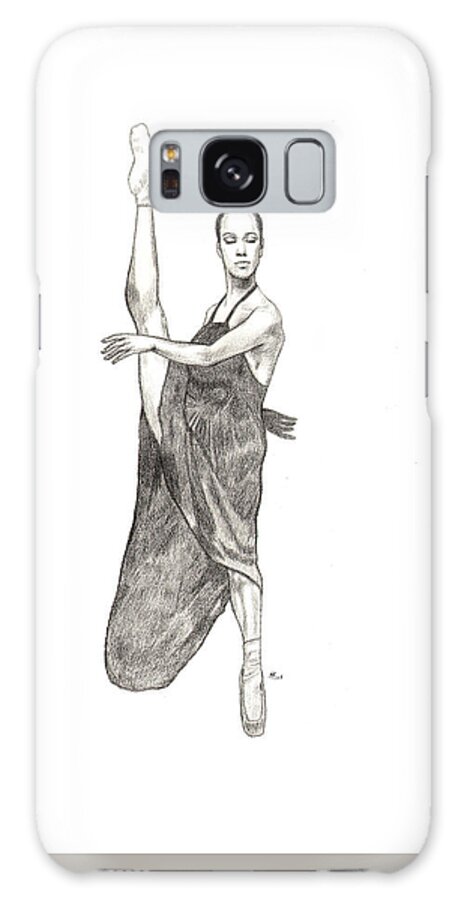 Dancer Galaxy S8 Case featuring the drawing Misty Ballerina Dancer by Lee McCormick
