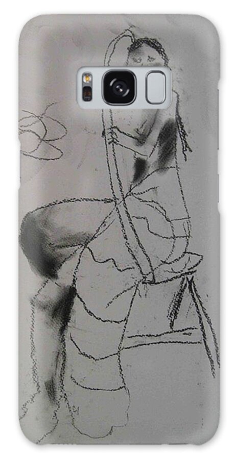  Galaxy Case featuring the drawing model named Chieh two by AJ Brown