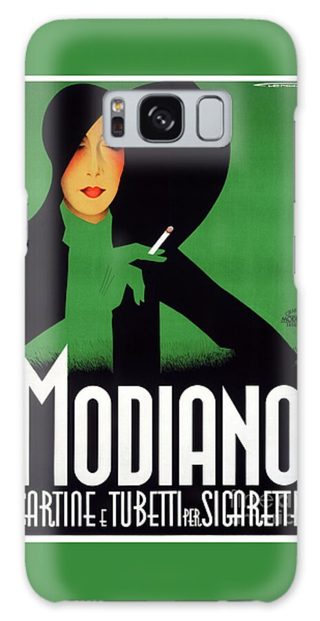 Vintage Galaxy Case featuring the drawing Modiano Italy Vintage Poster Restored 1936 by Vintage Treasure