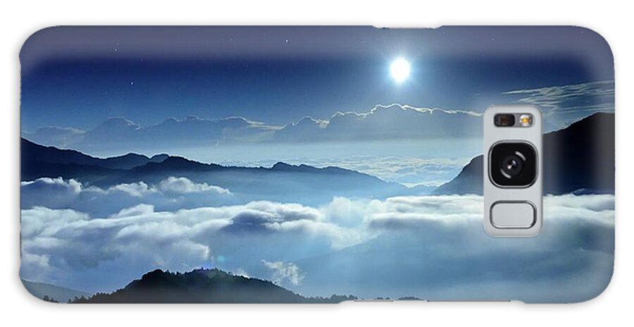Scenics Galaxy Case featuring the photograph Moonlight Over Clouds by Photo By Vincent Ting