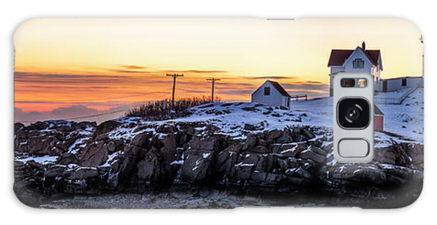 Sunrise Galaxy Case featuring the photograph Morning at Nubble by Mark Papke