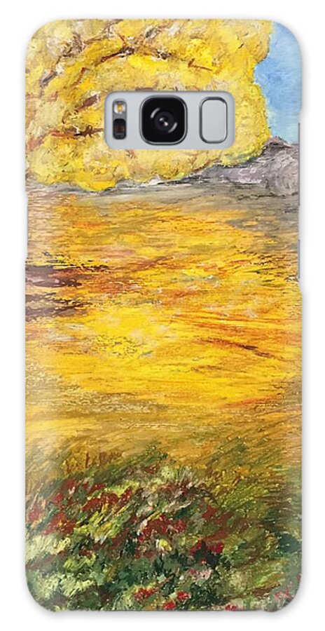 Landscape Galaxy Case featuring the painting Morning glory by Norma Duch