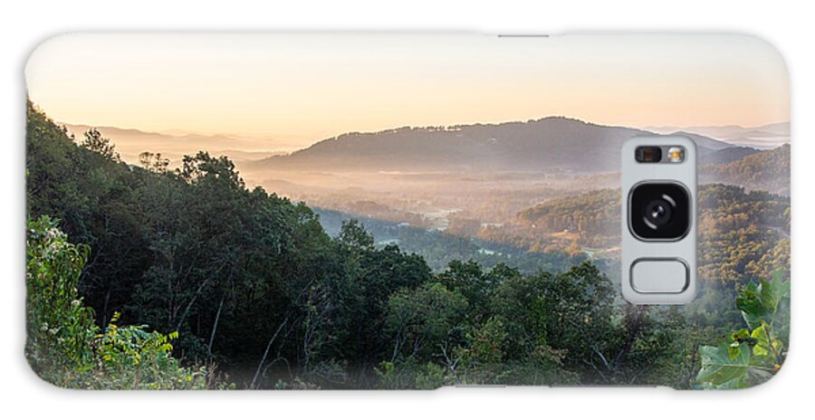 Blue Ridge Parkway Galaxy Case featuring the photograph Morning Mist Along the Blue Ridge Parkway by L Bosco