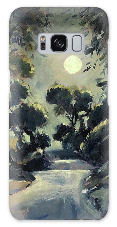 Loggos Galaxy S8 Case featuring the painting Morning moon Loggos by Nop Briex