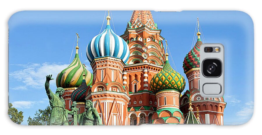 Outdoors Galaxy Case featuring the photograph Moscow. St.basil Cathedral, Minin And by Ferhatmatt
