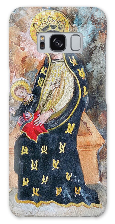 Mother Mary Galaxy Case featuring the painting Mother and Child by Sue Kemp