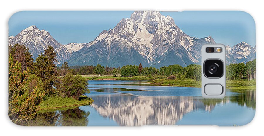 Mount Moran Galaxy Case featuring the photograph Mount Moran on Snake River Landscape by Brian Harig