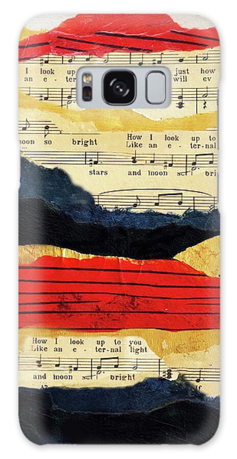 Mountain Serenade Galaxy Case featuring the painting Mountain Serenade Vertical by Sharon Williams Eng